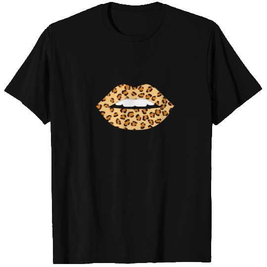Lips Leopard Print Cheetah T Shirts