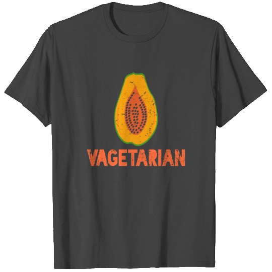 Vagetarian Lesbian LGBTQ Papaya Gay Pride T Shirts