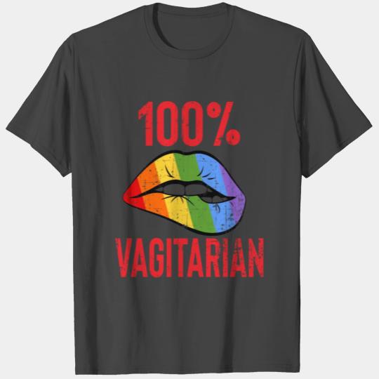 Vagetarian Lesbian LGBTQ Papaya Gay Pride T Shirts