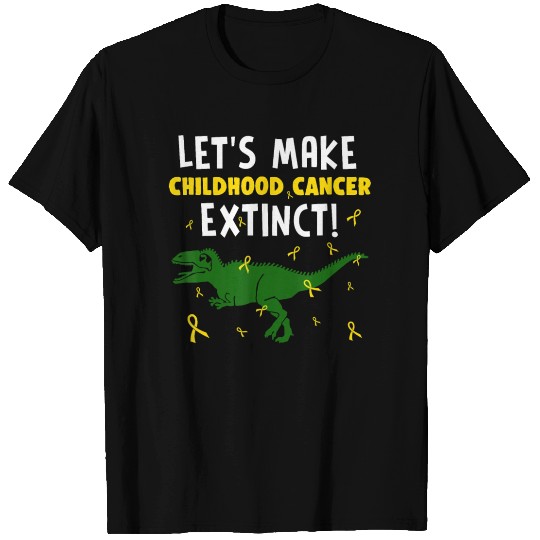 Childhood Cancer Awareness Dinosaur Apparel T Shirts