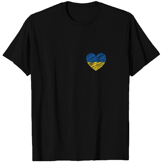 I Stand With Ukraine Ukrainian Heart Flag T Shirts