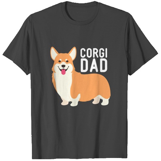 Corgi Dad Slim Fit T Shirts
