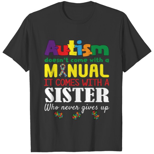 Manual Sister Puzzle Special Autism Awareness T-shirt