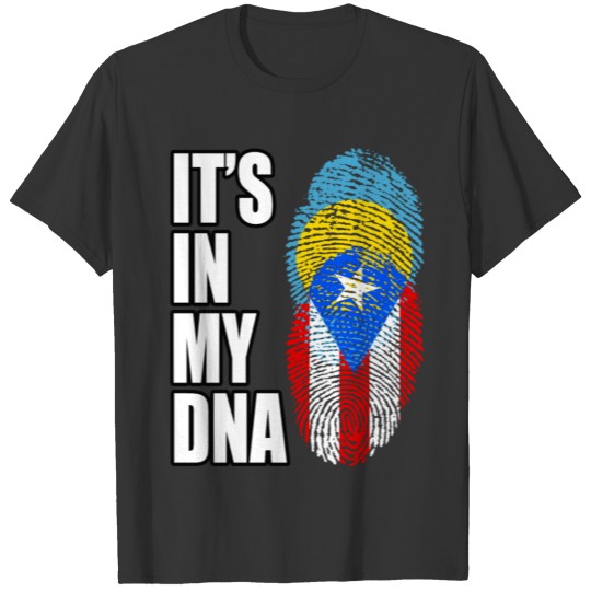 Palauan And Puerto Rican Vintage Heritage DNA Flag T-shirt
