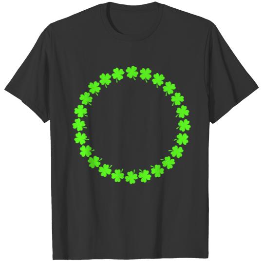 Clover Shamrock Circle St. Patrick's Day Irish T-shirt