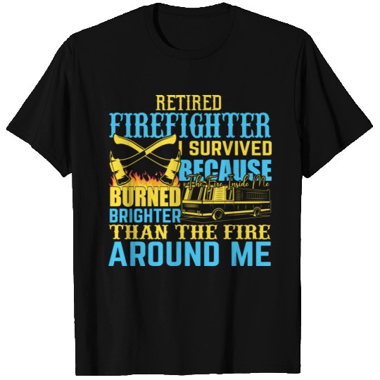 Retired Firefighter Fireman Fire Fighter Engineman T Shirts