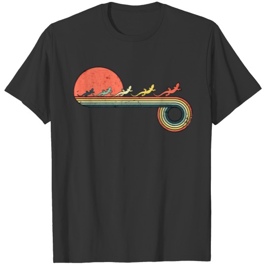 Gecco Retro Vintage Sunset Rainbow Color T-shirt