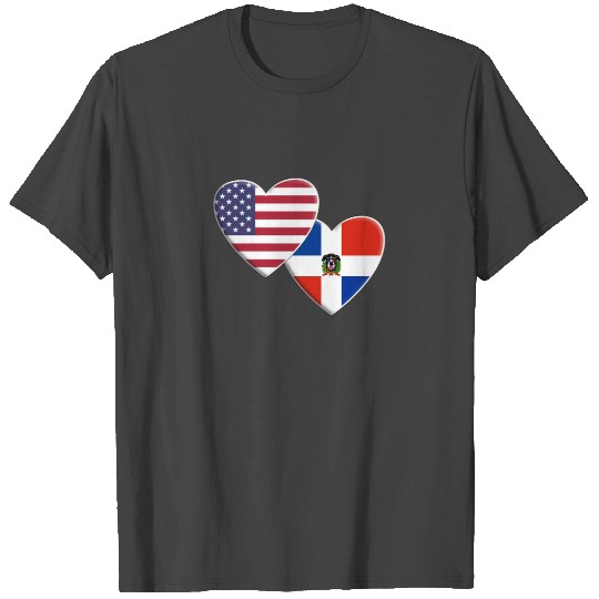 USA American Dominican Republic Dominican Flag T Shirts