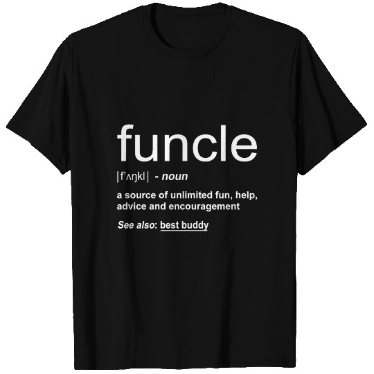 Funny Funcle Word Definition Uncle Gift Slim Fit T Shirts