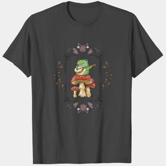 Cottagecore aesthetic frog floral cottage core T Shirts