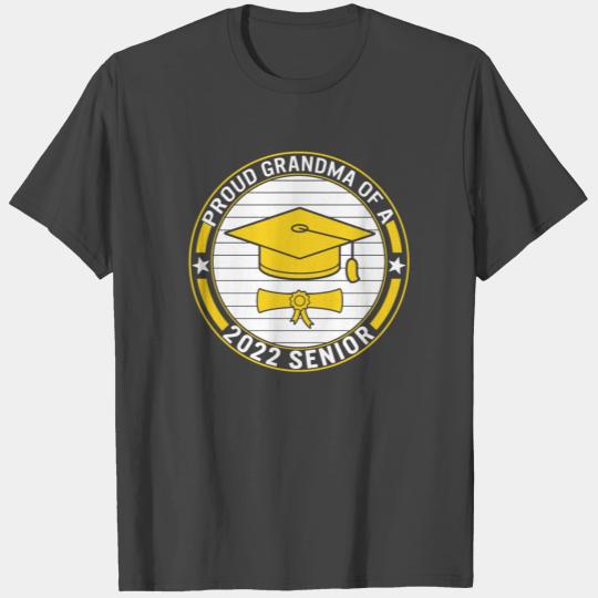 Proud Grandma Of A 2022 Senior School Graduation T Shirts