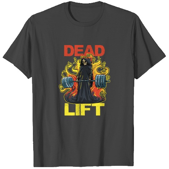 Grim Reaper Weightlifting Dead Lift Fitness Gym T Shirts