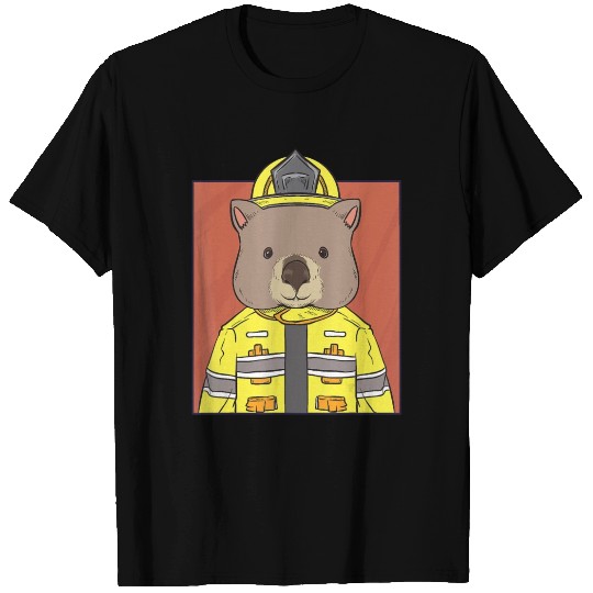 Wombat Firefighter I Australia Hero Gift T Shirts