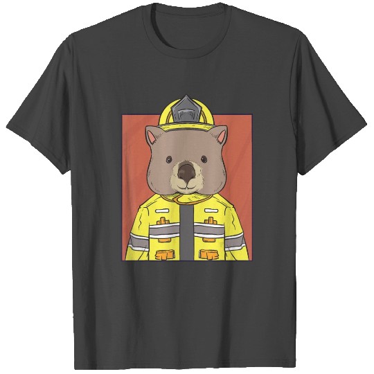 Wombat Firefighter I Australia Hero Gift T Shirts