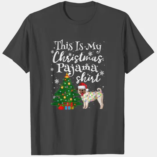 This Is My Christmas Pajama Pug Funny Santa Xmas T Shirts