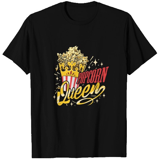 Funny Popcorn Lover Bag Popcorn Queen T Shirts