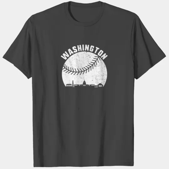 Washington DC Skyline Baseball Washington Baseball T Shirts