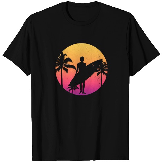 Summer Surf Sunset Surfing T Shirts