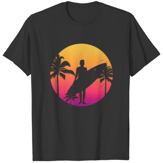 Summer Surf Sunset Surfing T Shirts
