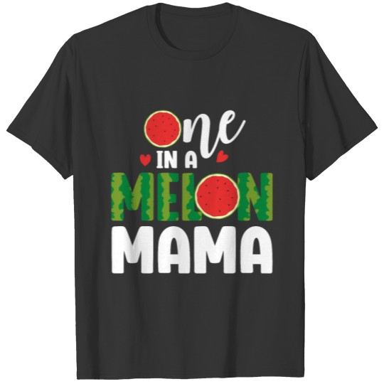 Mama Watermelon Funny Summer Fruit Birthday Party T Shirts