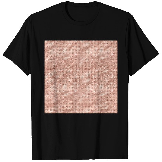 Rose Gold Diamond Studded Glam Pattern T Shirts