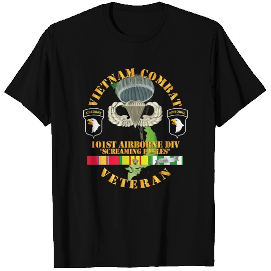 Army Vietnam Combat Veteran w 101st Airborne Div S T Shirts