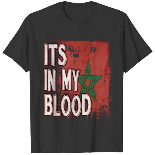 Moroccan Vintage Heritage DNA Flag T-shirt