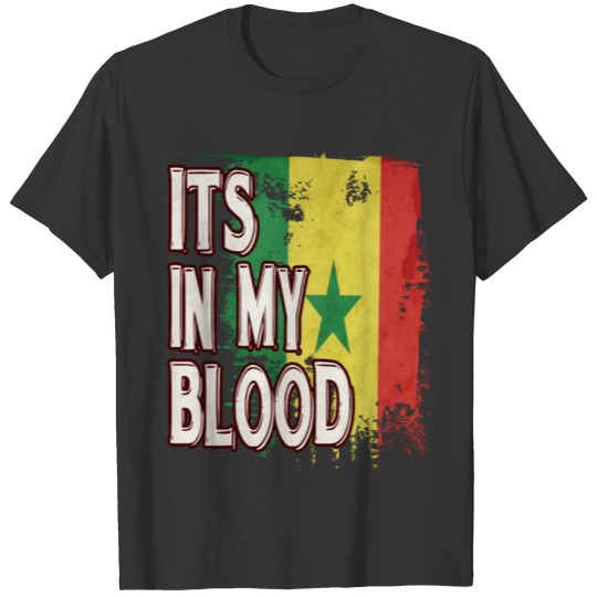 Senegalese Vintage Heritage DNA Flag T-shirt