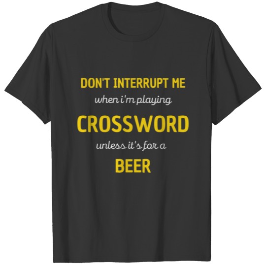 Gift crossword puzzle humor fan crossword T-shirt