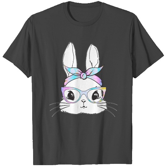 Cute Bunny Face Glasses Headband Happy Easter Day T Shirts