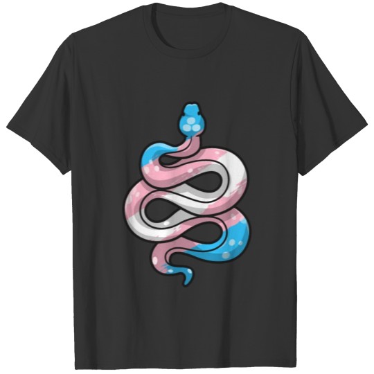Transgender Pride Stuff Trans Flag Snake Reptile T-shirt