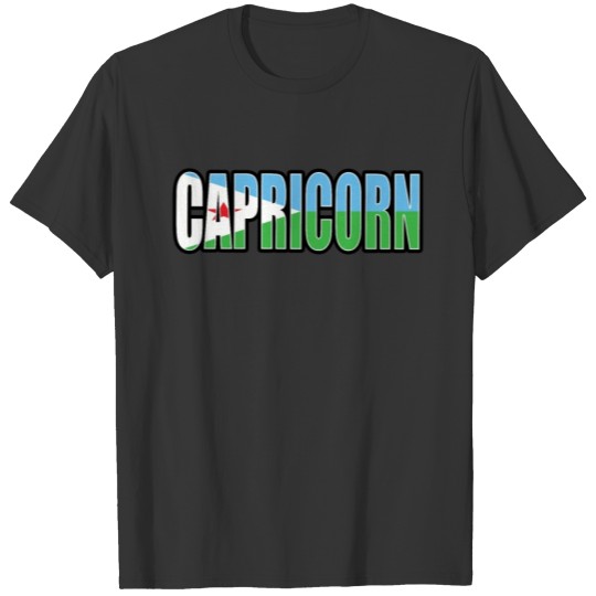 Capricorn Djiboutian Horoscope Heritage DNA Flag T-shirt