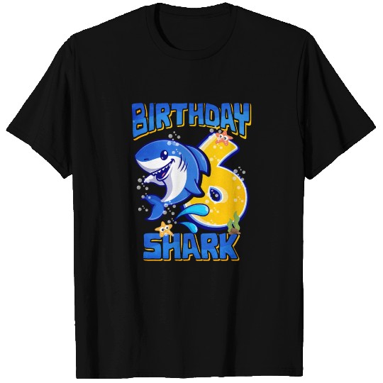 6th Birthday Shark T Shirts
