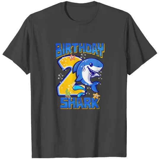 2nd Birthday Shark T Shirts
