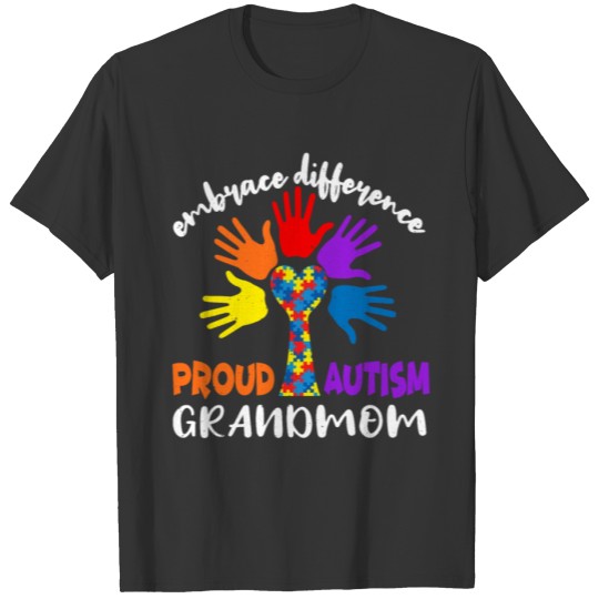 Proud Grandmom Puzzle Special Autism Awareness T-shirt