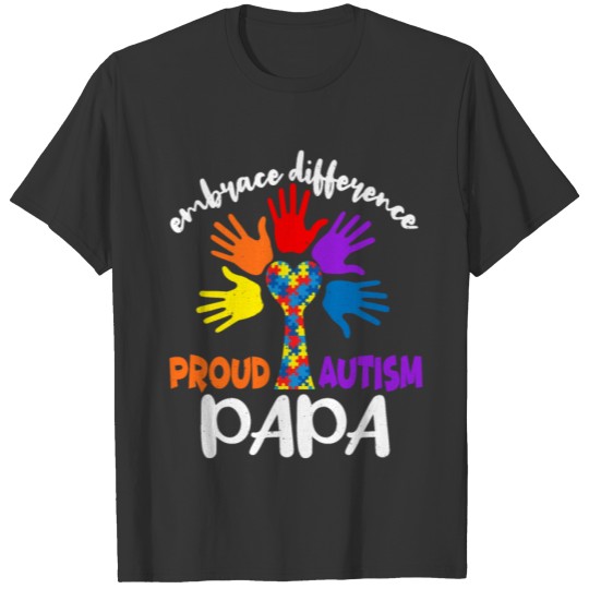 Proud Daddy Papa Puzzle Special Autism Awareness T-shirt