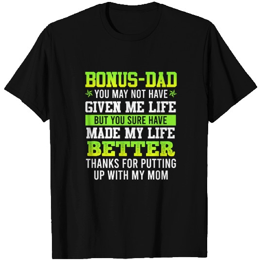 Thank you bonus dad stepfather gratitude Patchwork T Shirts