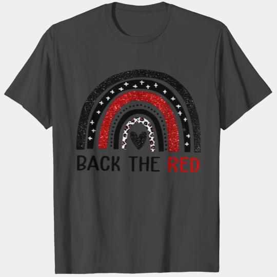 Back the Red T Shirts Fire Wife T Shirts Fireman Mom T Shirts