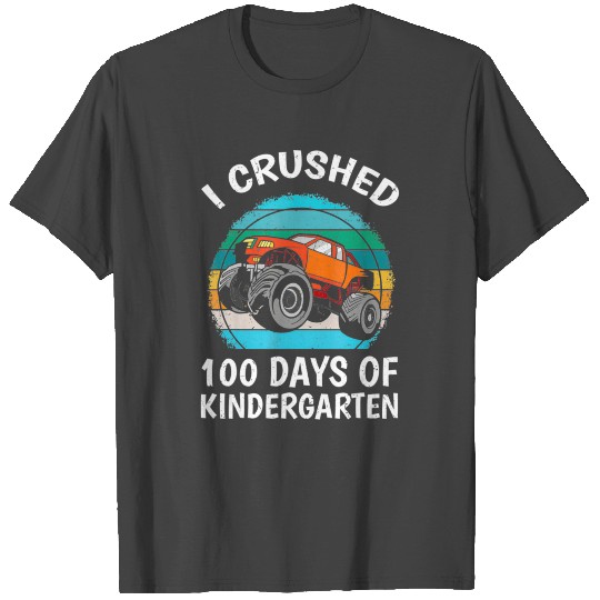 I Crushed 100 Days Of Kindergarten Teacher Monster T Shirts