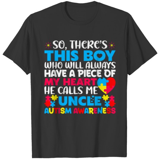 Uncle Autism Awareness Day Autistic Support Month T-shirt