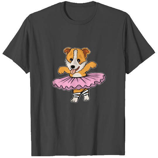 Corgi Dog Ballet Dancer Gift Girls Ballet Dancing T Shirts
