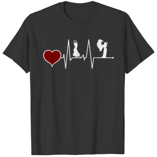 Belly Dance Girl Oriental Dance Music Heartbeat T-shirt