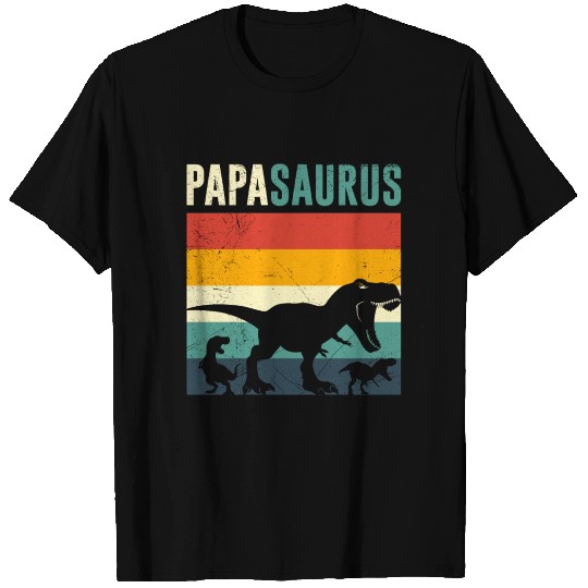 Vintage dad saying papasaurus T Shirts