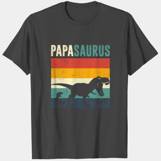Vintage dad saying papasaurus T Shirts