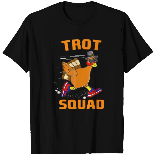 Turkey Trot Squad Funny Thanksgiving Day Run T Shirts