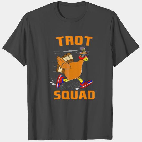 Turkey Trot Squad Funny Thanksgiving Day Run T Shirts