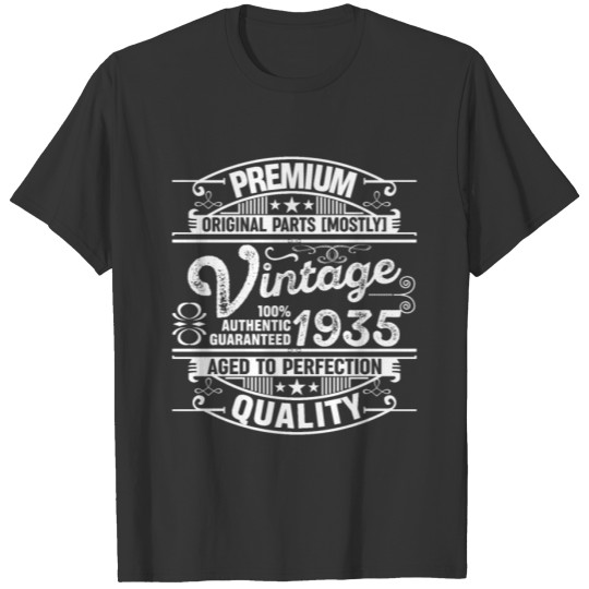 Vintage 1935 Funny Happy Birthday Retro Gift Idea T Shirts