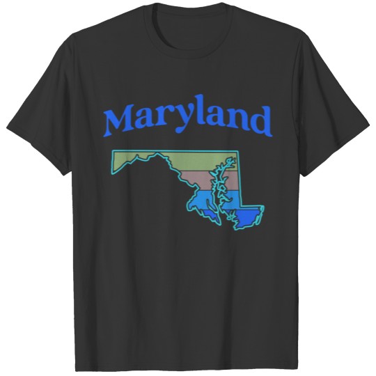 Map of Maryland T-shirt