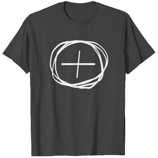White Circle With Cross T Shirts