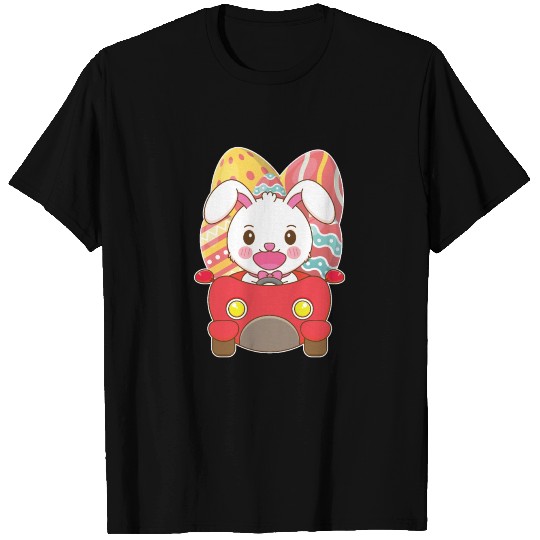 Bunny Car Easter Funny Eggs T Shirts